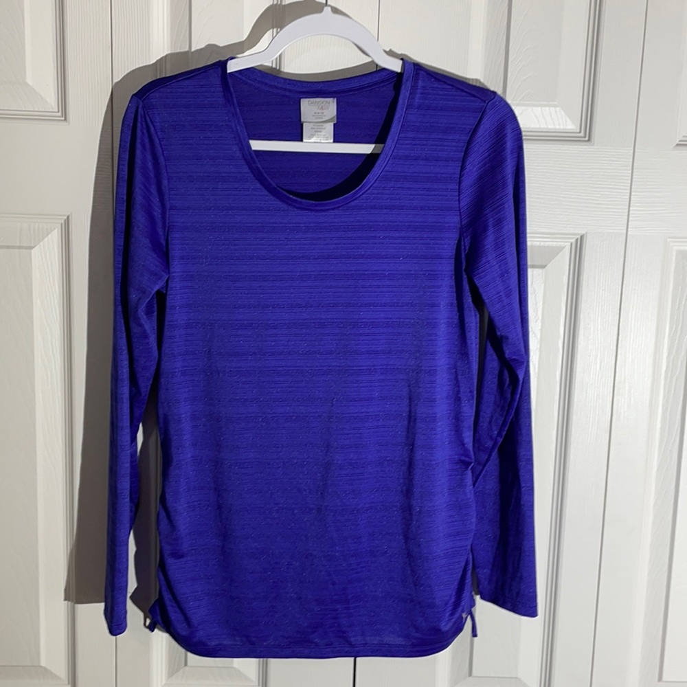 Danskin now purple active wear long sleeved shirt